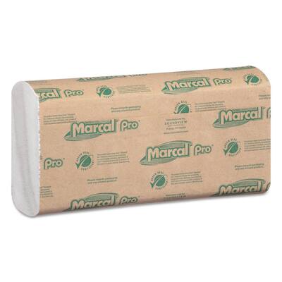 100% Recycled C-Fold White Paper Towels 12 7/8x10 1/8 (150 Sheets Per Pack, 16 Packs Per Carton)