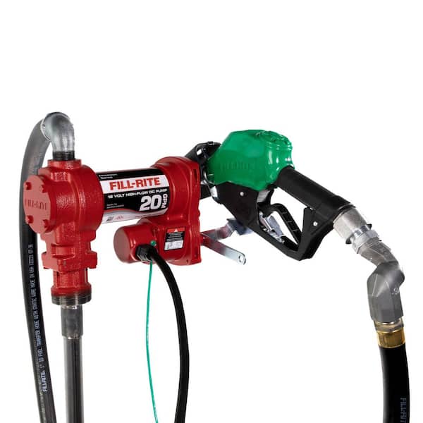12-Volt 20 GPM 1/4 HP Fuel Transfer Pump (Auto Nozzle with Swivel Package)