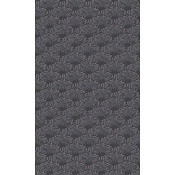 Walls Republic Dark Grey Art Deco Print Non-Woven Paste the Wall Textured Wallpaper 57 sq. ft.