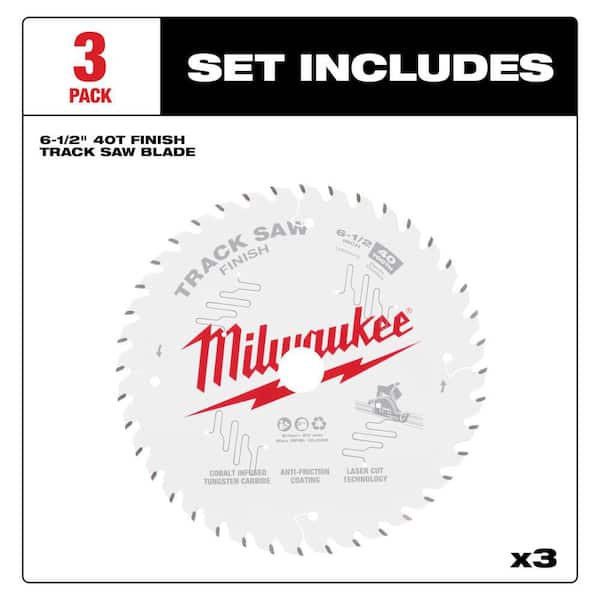 6-1/2 in. x 40-Tooth Fine Finish Track Saw Blade (3-Pack)