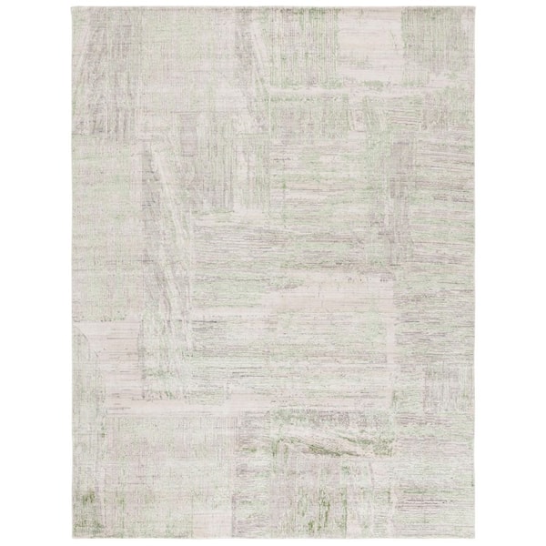 Bedford 10 ft. x 14 ft. Gray/Green Abstract Area Rug