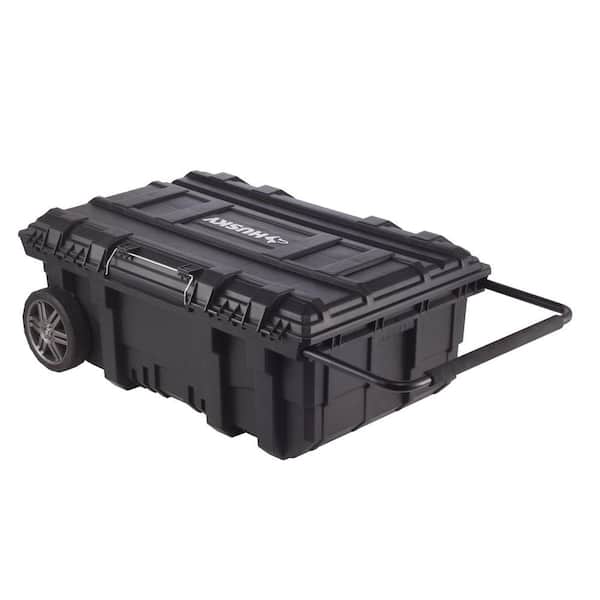 35 in Mobile Job Box Rolling Portable Tool Storage Cart Weather Proof Container 
