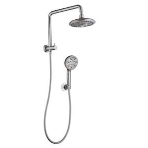 1-Spray with 2.2 GPM 10 in. Dual Shower Head and Handheld Shower Head with Rough in-Valve in Brushed Nickel