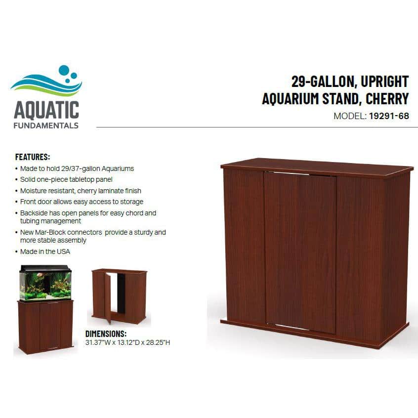 Cherry Wood Aquarium Stand with Concealed Storage