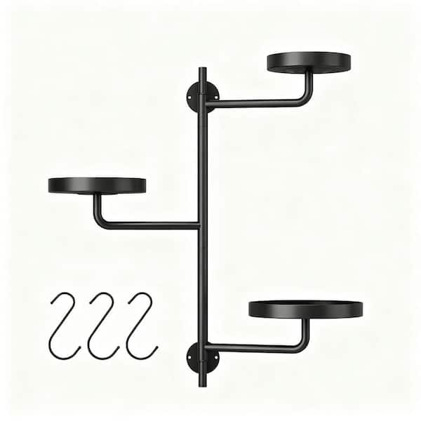 アイアンポットラック 3-Tier Iron Plant Stand Indoor Outdoor Tall Corner Flower Pot
