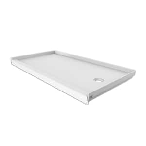30 in. x 60 in. Single Threshold Shower Base with Right Hand Drain in White