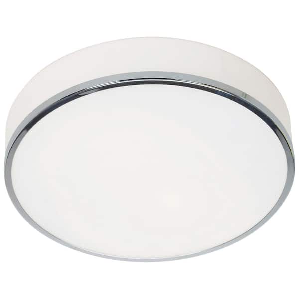 Access Lighting Aero 12.5 in. 2-Light Chrome Flush Mount