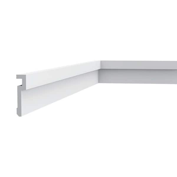 ORAC DECOR 3/4 in. D x 3-1/4 in. W x 78- 3/4 in. W L. Primed White Plain Polystyrene Panel Moulding (2-Pack)