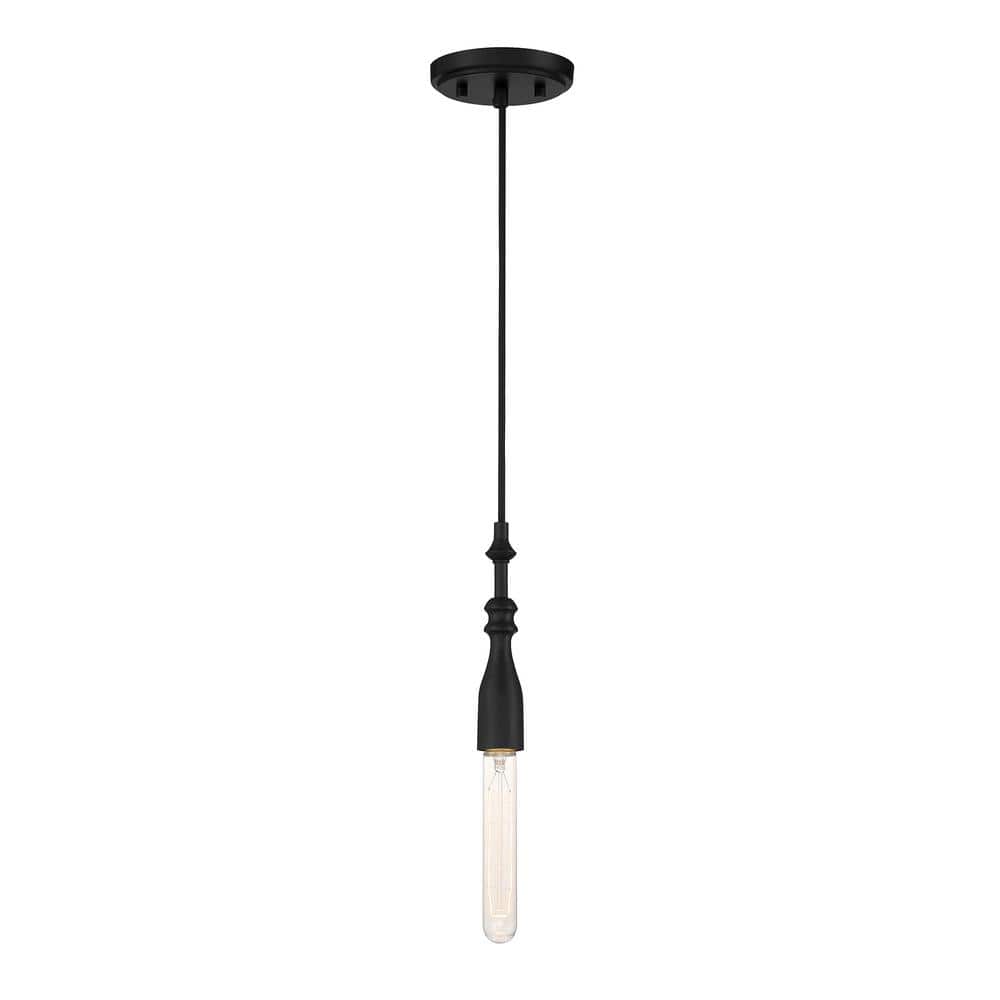 Louise Matte Black 7.75" Indoor/Outdoor LED Pendant Light