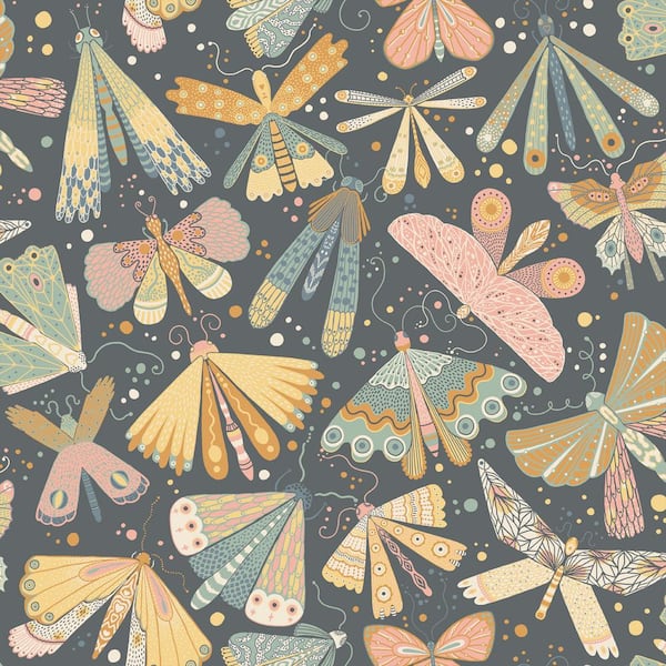 A-Street Prints Blue Flyga Bonanza Paper Non-Pasted Non-Woven Matte Wallpaper