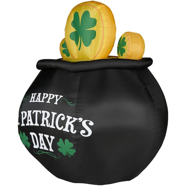 Costway 6ft St Patrick's Day Inflatable Leprechaun Irish Day Blow up  Lighted Giant Doll