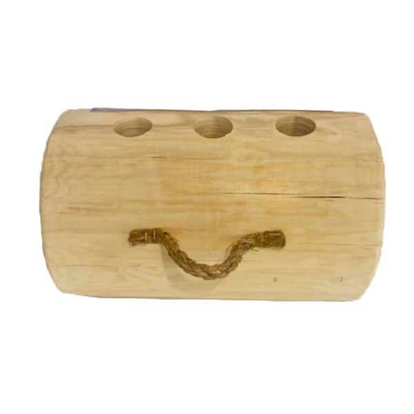 TIMBERTOTE TripleTorch 1-Log Campfire Fireplace Fire Wood Log with 3-Chimneys