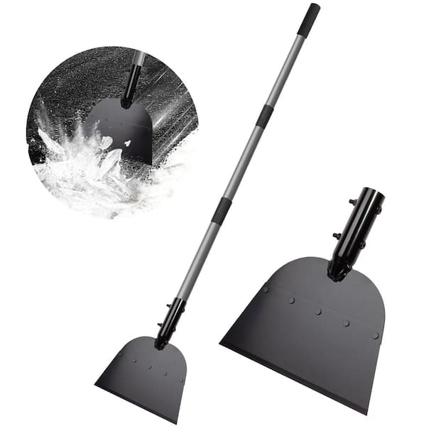 WaLensee 42.6 in. Stainless Steel Handle Steel Blade Snow Shovel