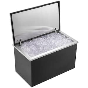 Drop in Ice Chest 24 in. L x 20 in. W x 15 in. H Stainless Steel Ice Cooler Commercial Ice Bin with Cover 40 qt.