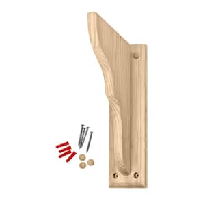 Pine Bracket with Backing Plate - 13 in. x 9.75 in. x 0.75 in. - Sanded Unfinished Wood - Includes Mounting Hardware