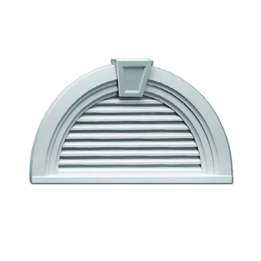 41.625 in. x 29 in. Half Round White Polyurethane Weather Resistant Gable Louver Vent price history on PriceWatchPro