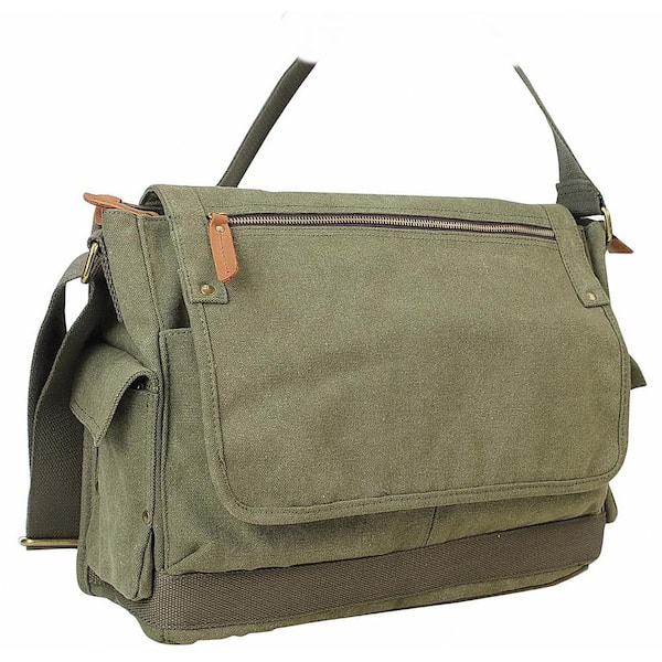 Vagarant 15 in. Casual Style Canvas Laptop Messenger Bag with 15 in ...