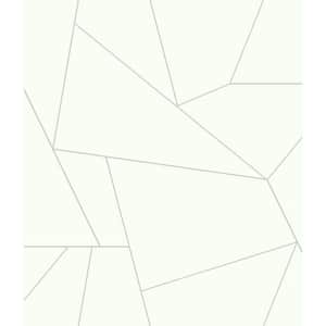 FractuRed Prism Gray Premium Peel and Stick Wallpaper Roll (Covers 34.17 sq. ft.)