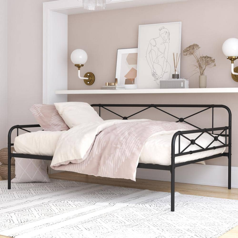 REALROOMS RealRooms Allysa Metal Daybed, Full, Black DA4056029 - The ...