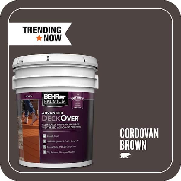 5 gal. #SC-104 Cordovan Brown Smooth Solid Color Exterior Wood and Concrete Coating