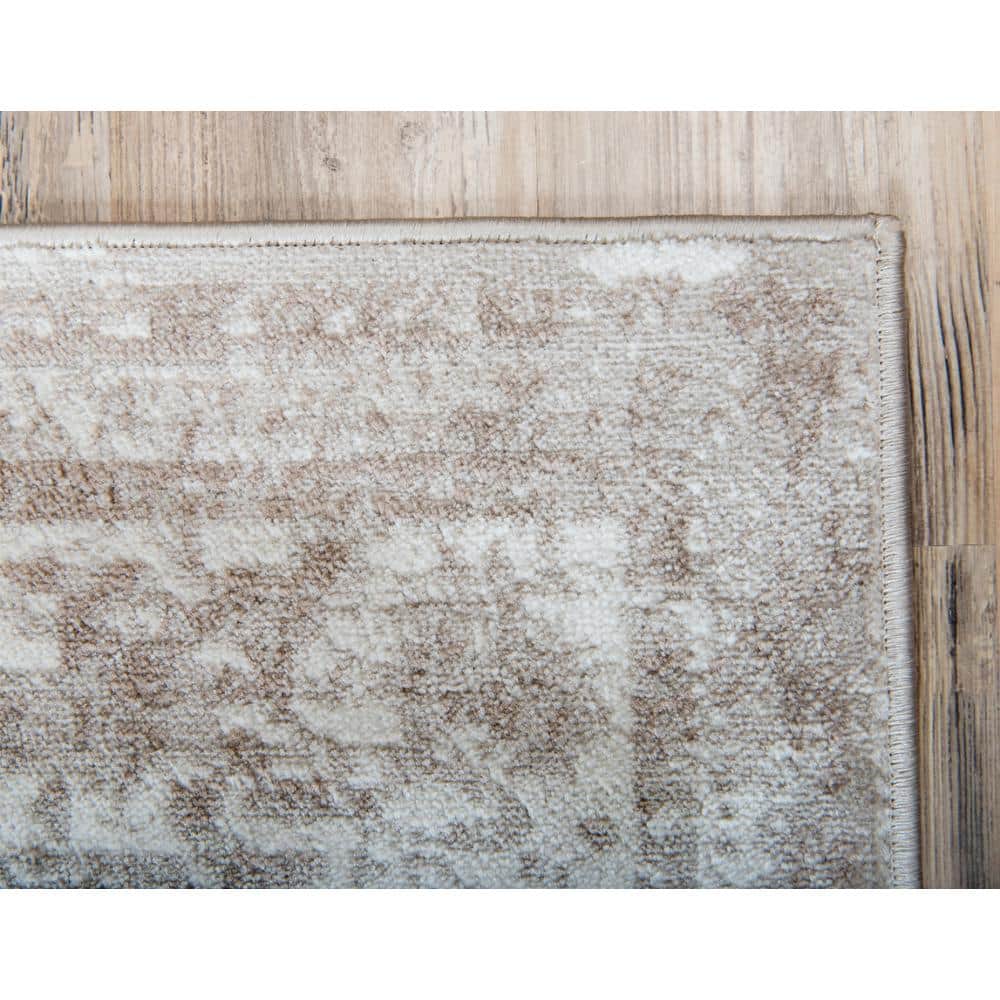 Salle Garnier Beige Rectangular Stain-Resistant Area Rug