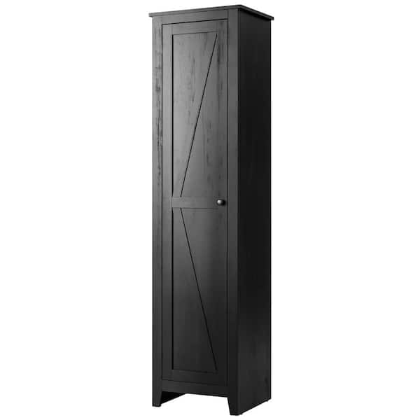 Costway Black Accent Cabinet with Shelf