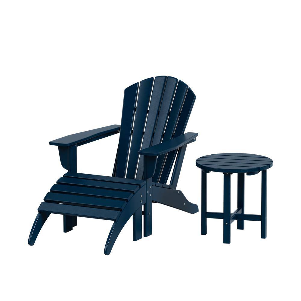 plastic adirondack ottoman blue