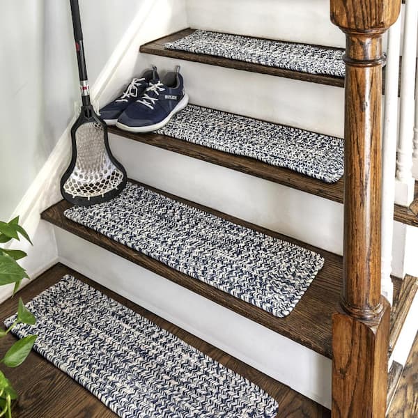 Nuloom Light Blue 8 In X 28 Stair, Stair Tread Rugs Home Depot