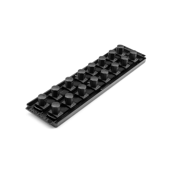 TEKTON 3/4 in. Drive 2-Rail Socket Organizer Set, Black (16-Tool)