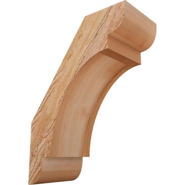 Ekena Millwork 6"W x 12"D x 16"H Olympic Rough Sawn Knee Brace, Western Red Cedar