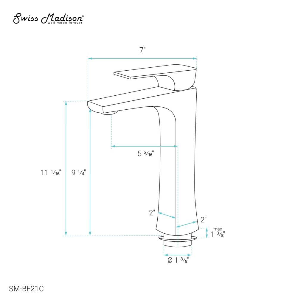 Monaco Chrome Single-Handle High Arc Bathroom Faucet