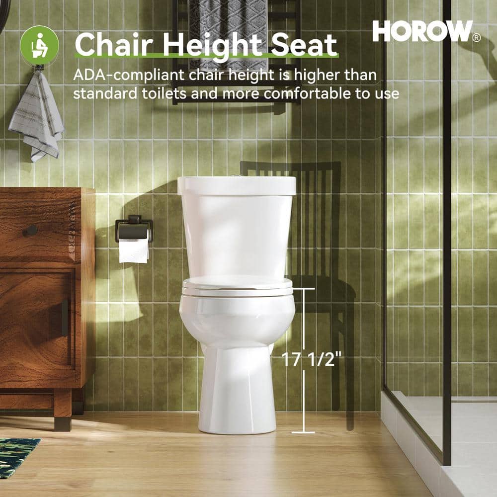 White Round Dual Flush High Efficiency Free Standing Toilet