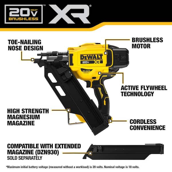 20-Volt 30° Cordless Framing Nailer (Tool-Only)