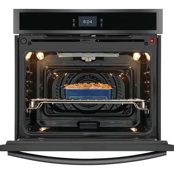 Gallery 30 in. Single Electric Built-In Wall Oven with Total Convection in Smudge-Proof Black Stainless Steel