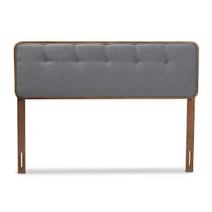 Palina Dark Gray and Walnut Queen Headboard