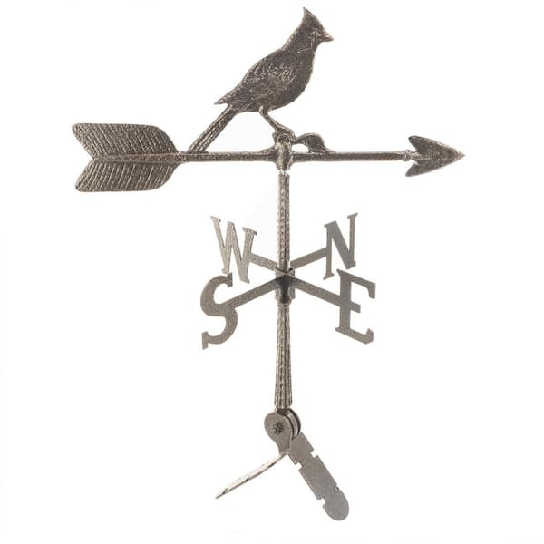 24 in. Aluminum Cardinal Weathervane - Hammered Bronze