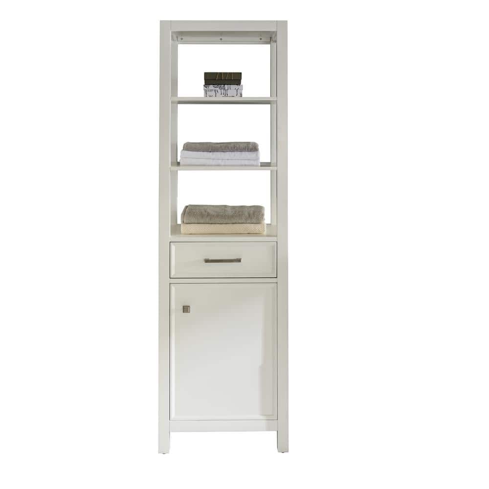 Legion 21 in. W x 17 in. D x 72 in. H Linen Cabinet in White