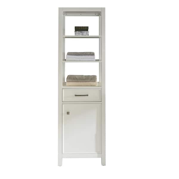Legion 21 in. W x 17 in. D x 72 in. H Linen Cabinet in White