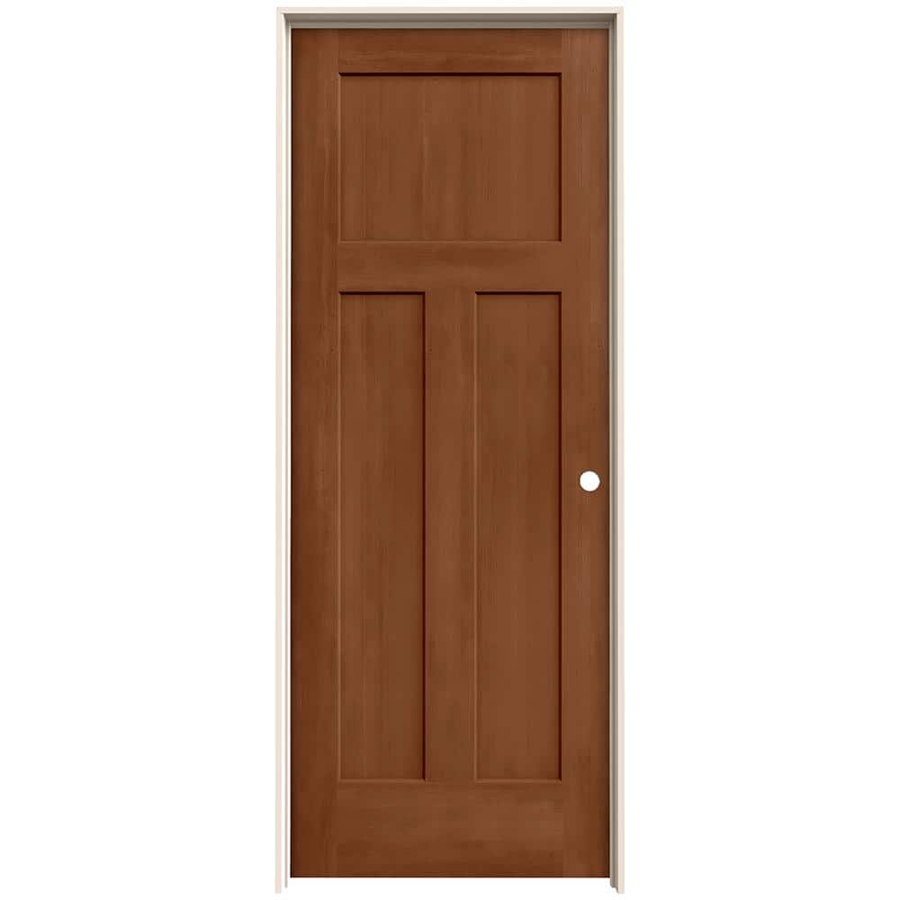 28 in. x 80 in. Craftsman Hazelnut Stain Left-Hand Molded Composite Single Prehung Interior Door price history on PriceWatchPro