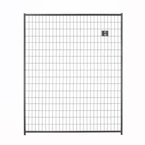 Welded Style 6 ft. H x 5 ft. W Black Metal Welded Wire Kennel Fence Panel