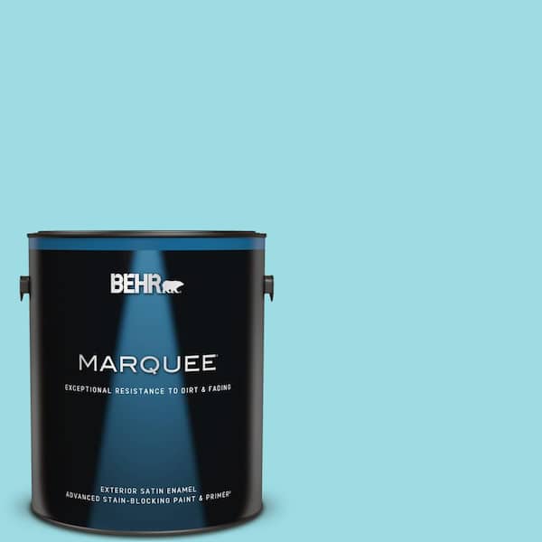 BEHR MARQUEE 1 gal. #P470-2 Serene Thought Satin Enamel Exterior Paint & Primer