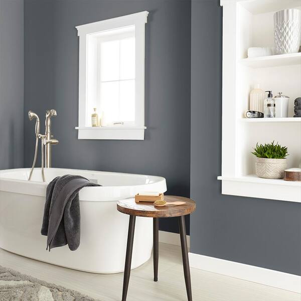 little black dress behr BEHR PREMIUM 1 qt. #PPU24-23 Little Black Dress Satin Enamel Interior/Exterior Cabinet, Door & Trim Paint 752304