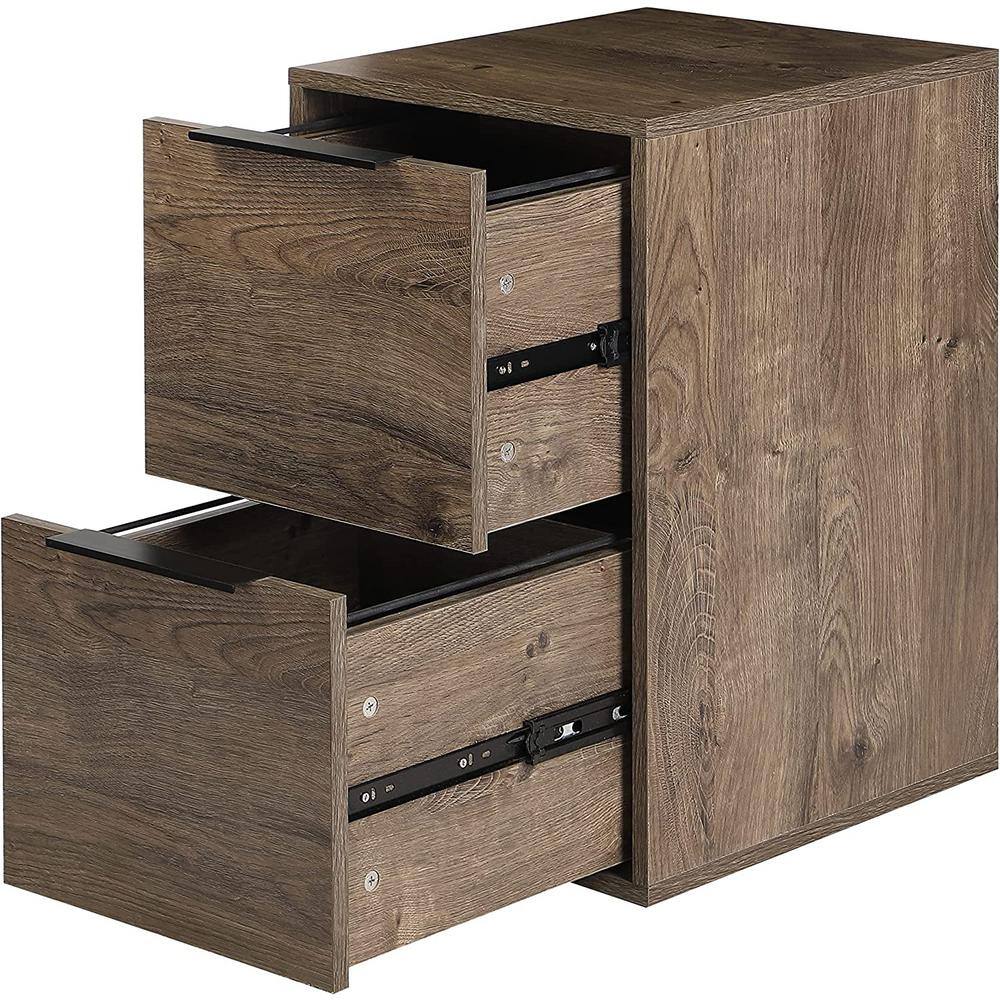 URTR Grey Wooden File 2Drawer, Vertical Storage Filing