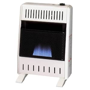 10,000 BTU Natural Gas Ventless Blue Flame Heater with Base Feet, T-Stat Control