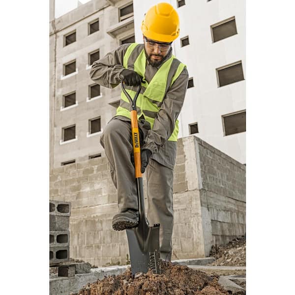 DEWALT 31 in. D-Grip Wood Handle Steel Drain Spade DXLHT4444 - The
