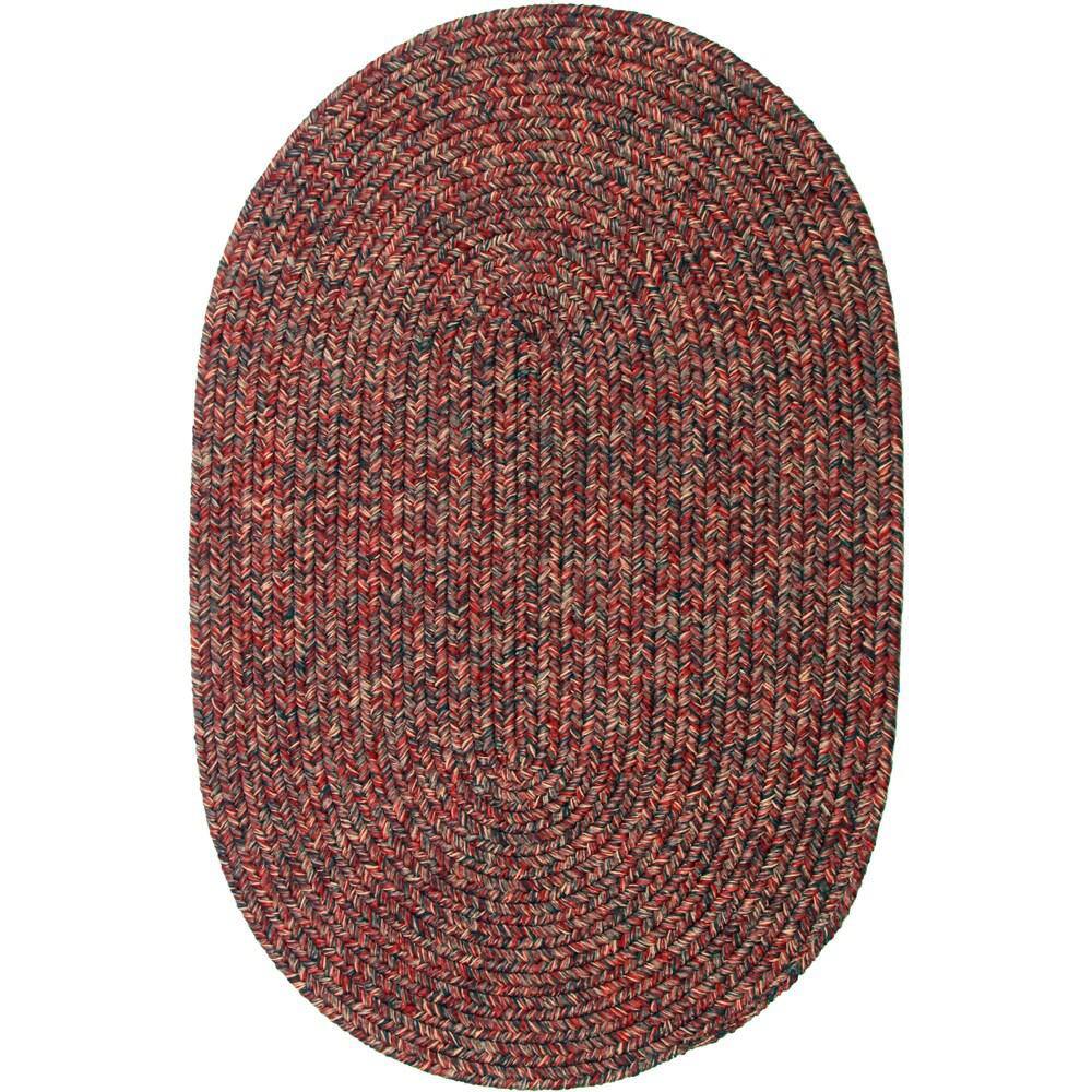 Rhody Rug Newberry Sangria Tweed 2 ft. x 4 ft. Oval Indoor/Outdoor ...
