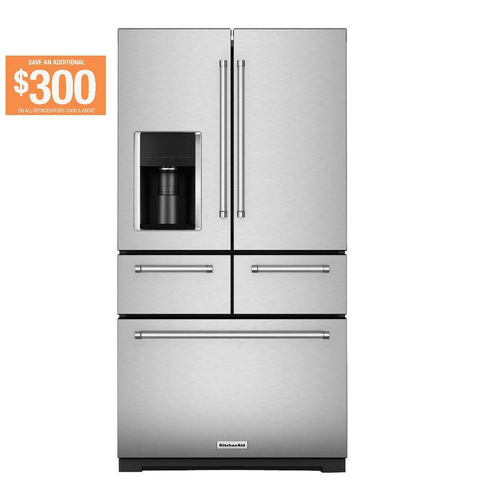 Stainless Steel Kitchenaid French Door Refrigerators Krmf706ess 64 1000 