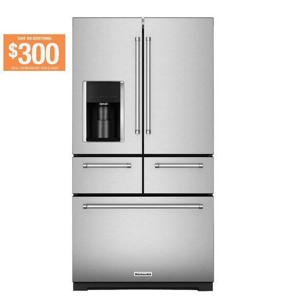 KitchenAid 25.8 cu. ft. French Door Refrigerator in Stainless Steel with Platinum Interior