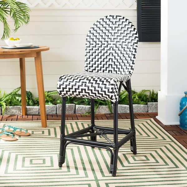 black and white outdoor bar stools