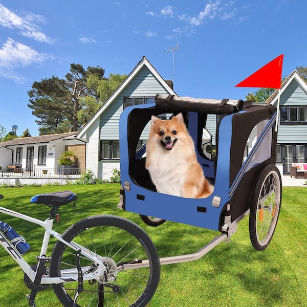 Unbranded Outdoor Heavy-Duty Foldable Utility Pet Stroller Dog Carriers Bicycle Trailer